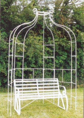 GARDEN ARBOUR Arbour Arbor Gazebo Garden Structure Wrought Iron Iron Garden Arch Verdigris Natural Rusted Rusted English Garden From an English Garden